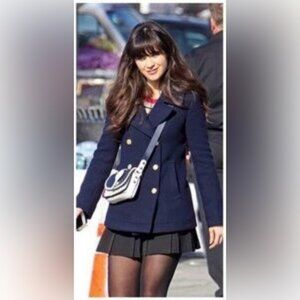 As Seen On TV (ASO) J. Crew Wool Cashmere by Nello Gori Peacoat in Navy